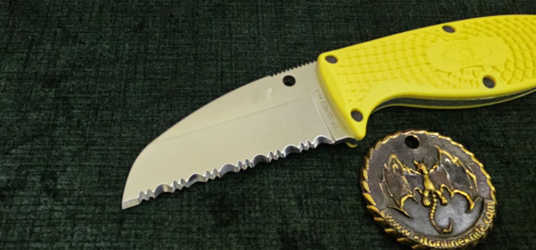 Spyderco Enuff Knife H1 Sheepsfoot Fixed Blade Yellow