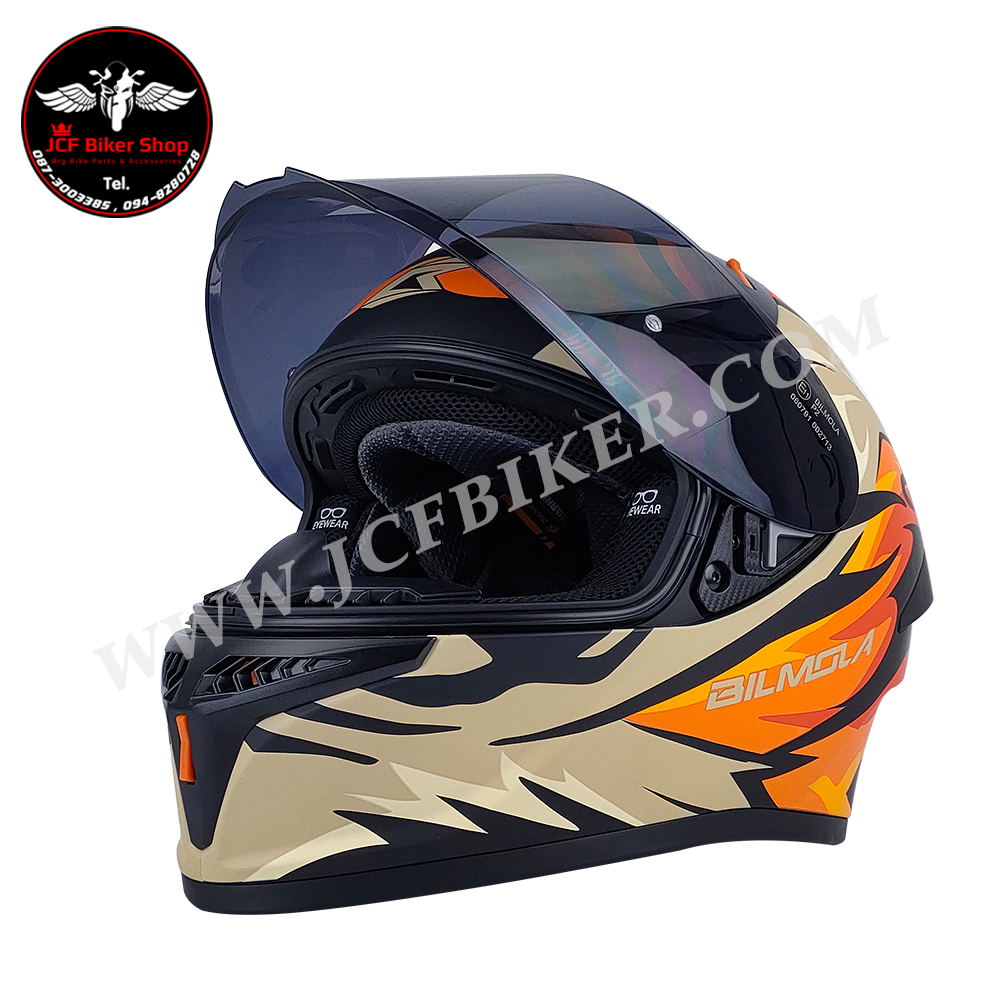หมวกกันน็อคเต็มใบ หมวกกันน็อค Bilmola รุ่น Rapid RS ลาย TIGER (Matte)