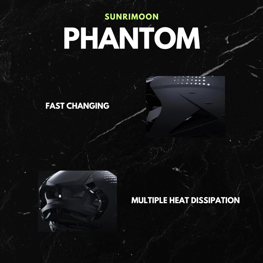 หมวกปั่นจักรยาน SUNRIMOON รุ่น CS-43 PHANTOM M (54-57 ซม.) | หมวกกันน็อคจักรยานพร้อมเทคโนโลยีความปลอดภัย