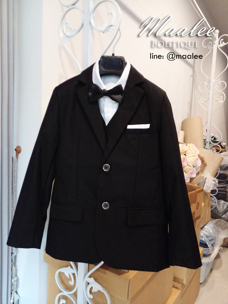 พร้อมเช่า ชุดสูทเด็กชาย สีดำ ** พร้อมเช่า ไซส์ 110, 120, 130, 140 , 150 , 160 ,170 **