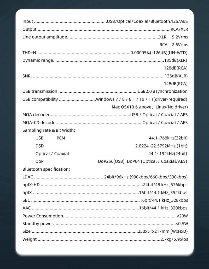 SMSL SU-X Audio DAC ตั้งโต๊ะชิป ES9039MSPRO x2 รองรับ MQA, LDAC, Hi-Res ประกันศูนย์ไทย