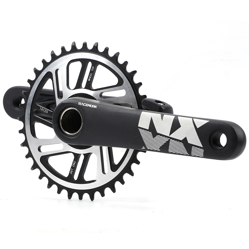 จาน RACEWORK NX1 ขนาด 170mm Crank 1XSystem, 104 BCD Narrow Wide Chainring มีขนาด 34T และ 36T 12 Speed