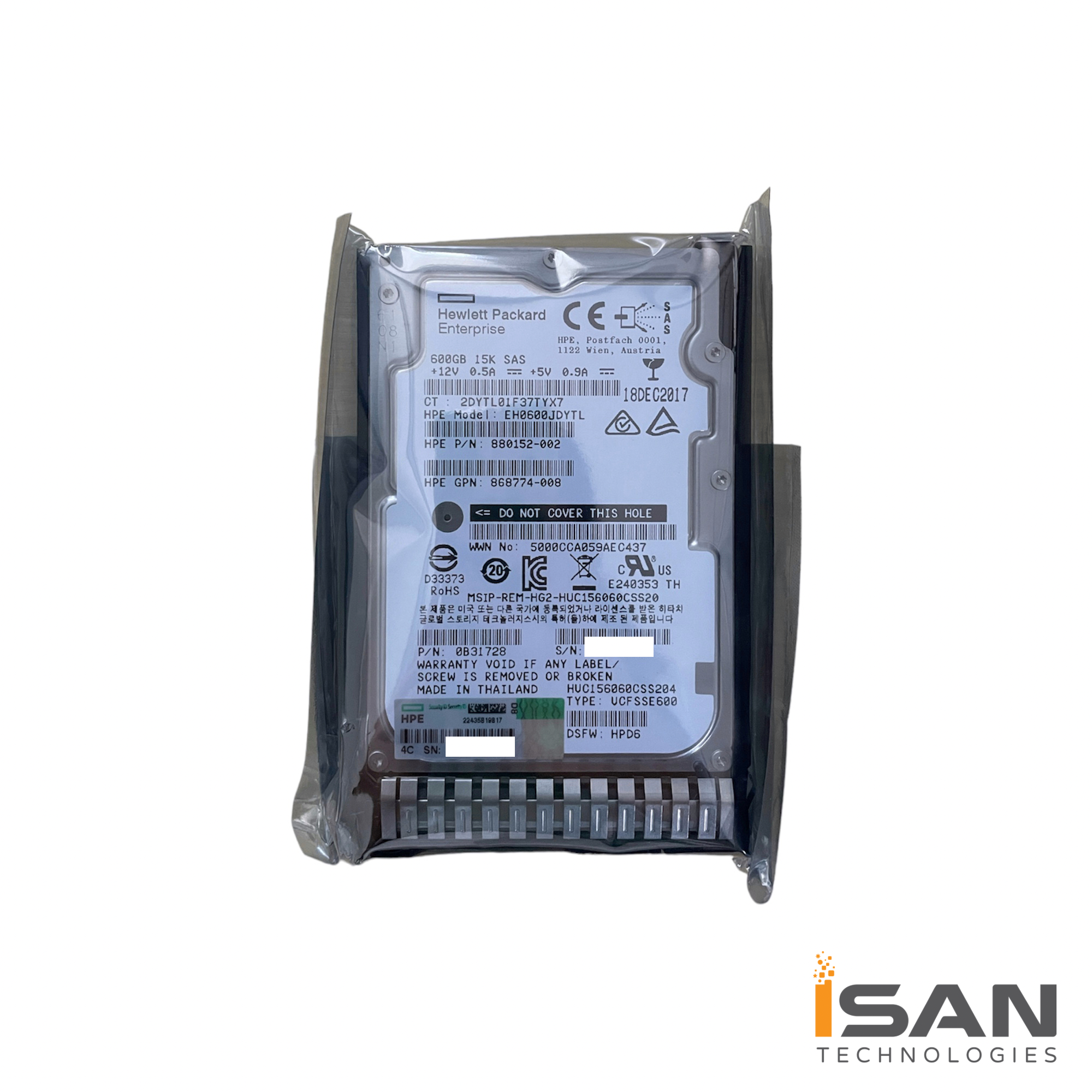 880152-002, EH0600JDYTL HP 600-GB 12G 15K 2.5 SAS