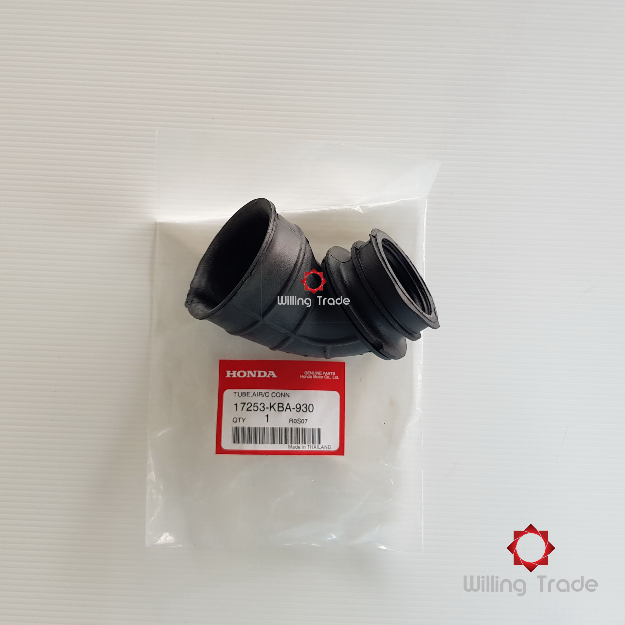 0055. ยางต่อหม้อกรองคาร์บู (A125) HONDA: (17253-KBA-930) LS 125... แพ๊คละ 1 ชิ้น... [แท้ศูนย์ 100%] ...กลุ่มอะไหล่ไส้กรองอากาศ ... TUBE, AIR CLEANER CONNECTING