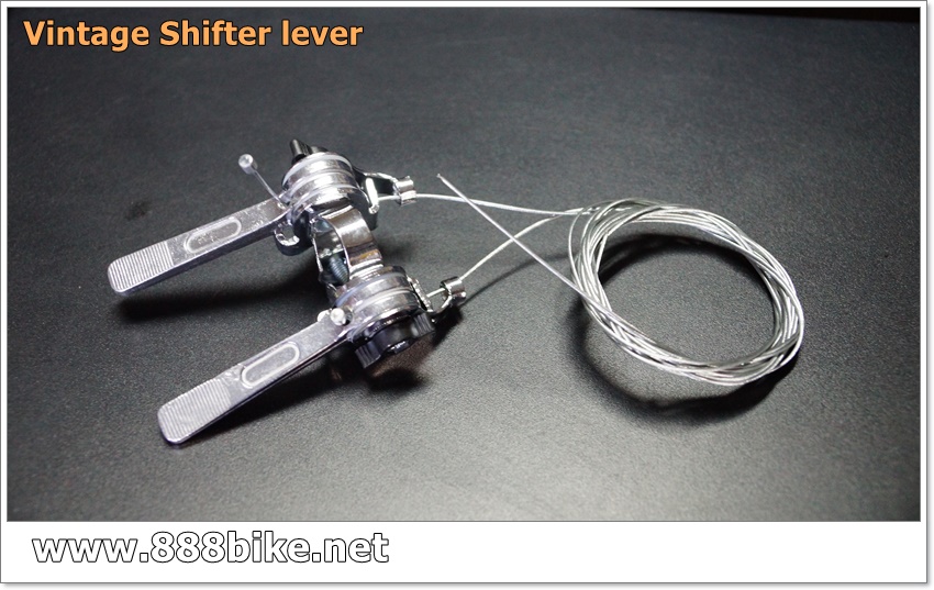 มือเกียร์อลูมิเนียม พร้อมสายเกียร์ Retro shifter clamped ใส่คอจุ่มวินเทจ