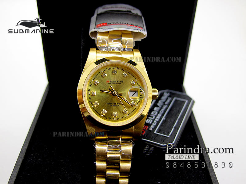 นาฬิกา US submarine รุ่น SUB101L D เรือนทองล้วน