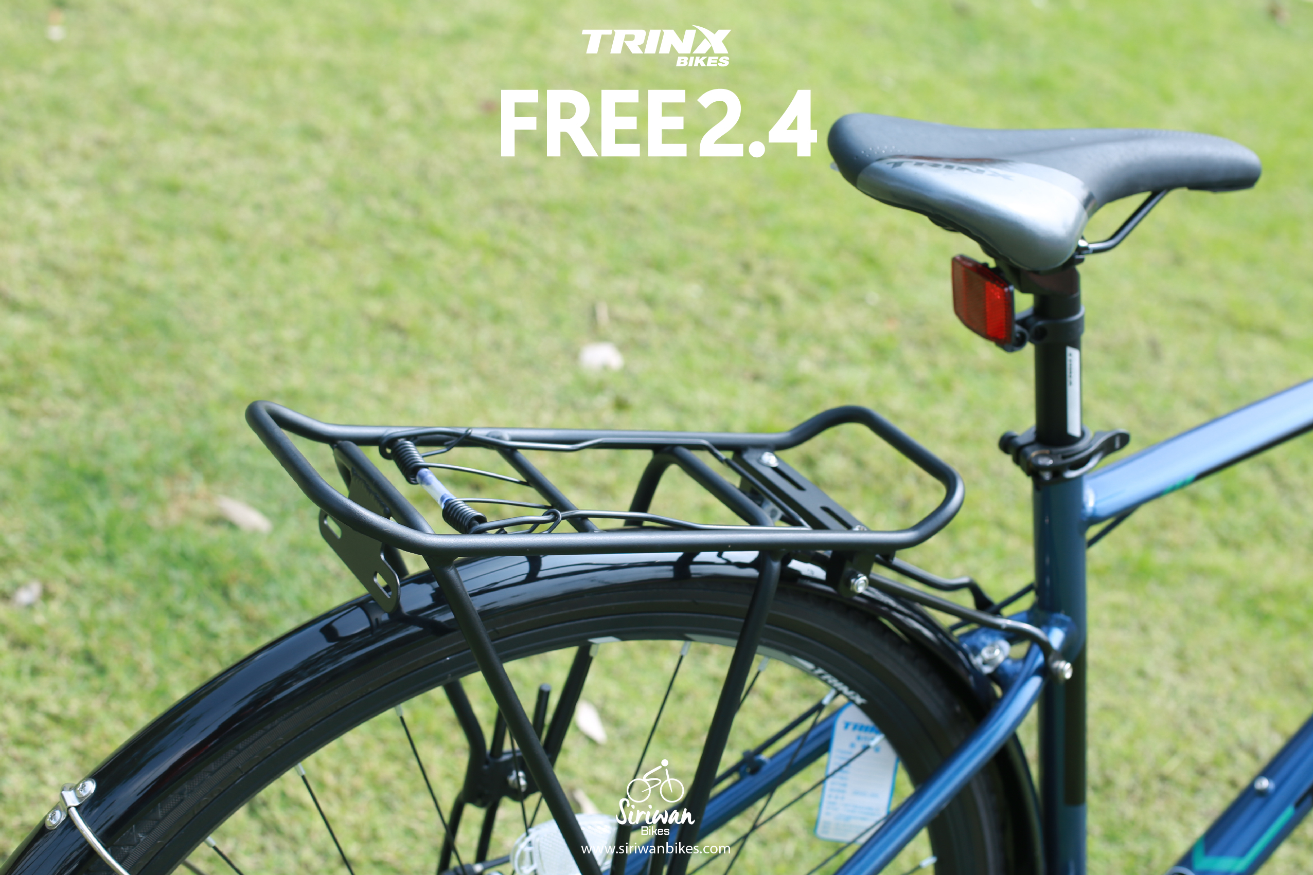จักรยานไฮบริด TRIN-X FREE 2.4 ชุดเกียร์ SHIMANO 24 สปีด เฟรมอลูมิเนียม ล้อ 700C, TRINX MY2023 (มีสินค้าสีขาวแดงพร้อมส่ง)