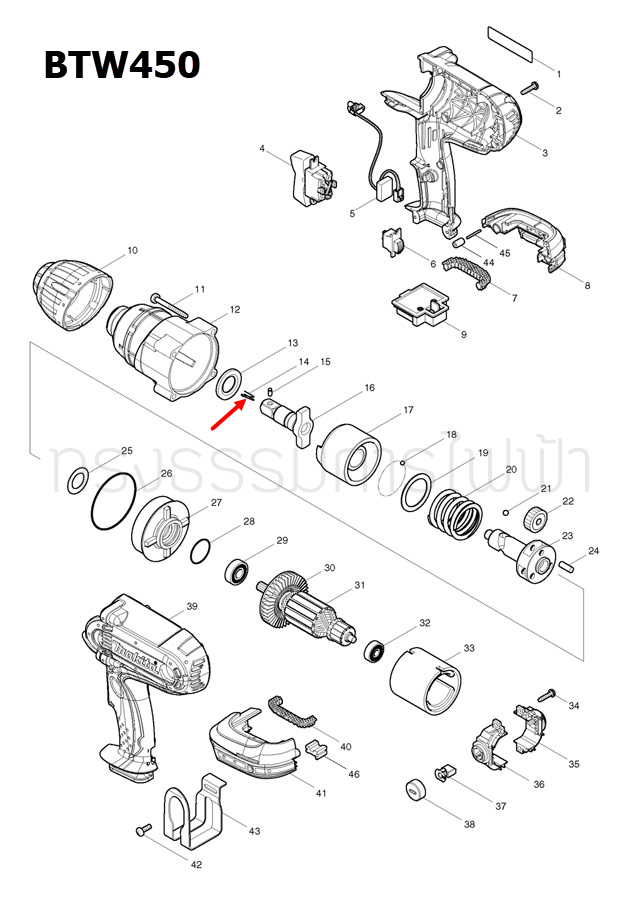 RING SPRING 10 บล็อคไฟฟ้า Makita มากีต้า TW0200, DTW300 [#11], TW0350 [#4], BTW450 [#14], 6905B [#47] Pn.231907-1 (แท้) ##