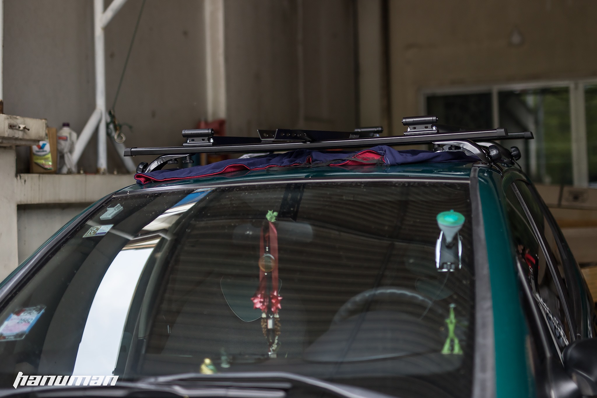 แร็คบรรทุกจักรยาน Hanuman rack C01, Car Bike Rack สำหรับบรรทุกรถจักรยานบนหลังคา ไม่มีแร็คจับตัวรถ (คานอลูมิเนียม 2 เส้น + ตัวจับหลังคา 4 มุม) **แยกรุ่น**