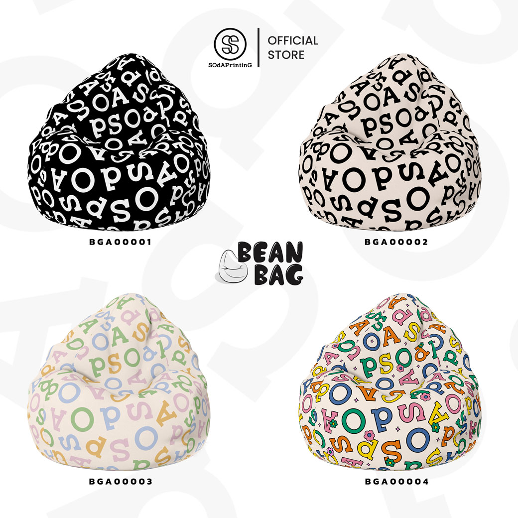 SOdA Original บีนแบค Beanbag รหัส BGA00001📌จัดส่งพร้อมโฟม #Beanbag #SOdAPrintinG