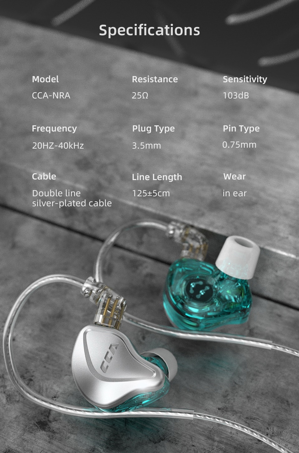 ขาย CCA NRA หูฟัง 2 ไดร์เวอร์ Electrostatic + Dynamic ประกันศูนย์ไทย