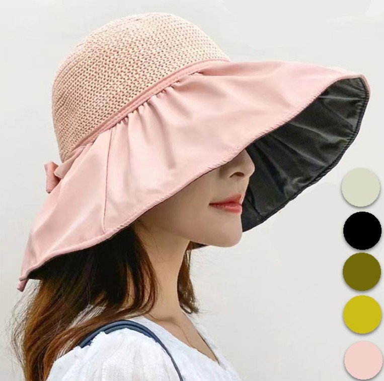 ✨หมวกกันแดด UV CUT รุ่นพับได้จากญี่ปุ่น ขนาดฟรีไซซ์ รอบศีรษะ 55–60 cm✨