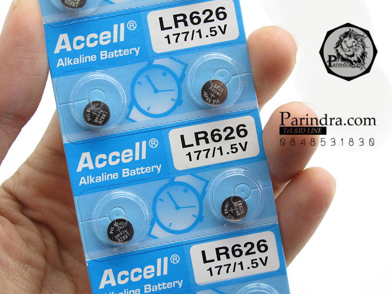 แบตเตอรี่เม็ดกระดุม Accell LR626 177/1.5V Watch Alkaline Battery Japan STD