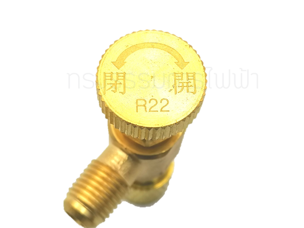 หัวแปลงน้ำยาแอร์ R22 ออก R22(ทองเหลืองแท้)