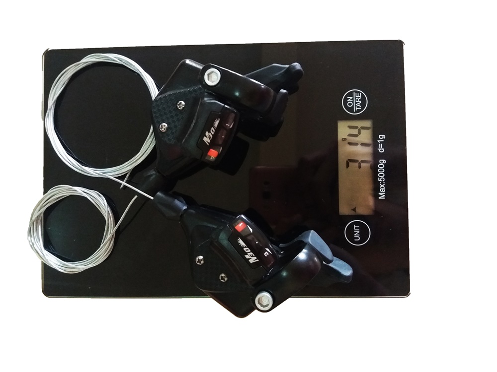 มือเกียร์เสือภูเขา Sunrace 3x7สปีด M30 มีสาย (มีกล่อง)