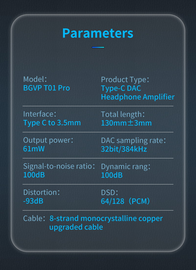 BGVP T01 PRO [X] DAC/AMP หางหนู ชิป CX31993, MAX97220 รองรับ 32bit/384kHz ประกันศูนย์ไทย สำเนา