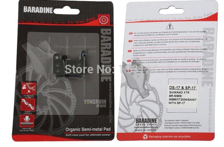 แผ่นยางเบรคดิส BARADINE Disc Brake Pads ผ้าดิสเบรคน้ำมัน รุ่น Ds-17+SP-17 Disc brake pad (XT,XTR)