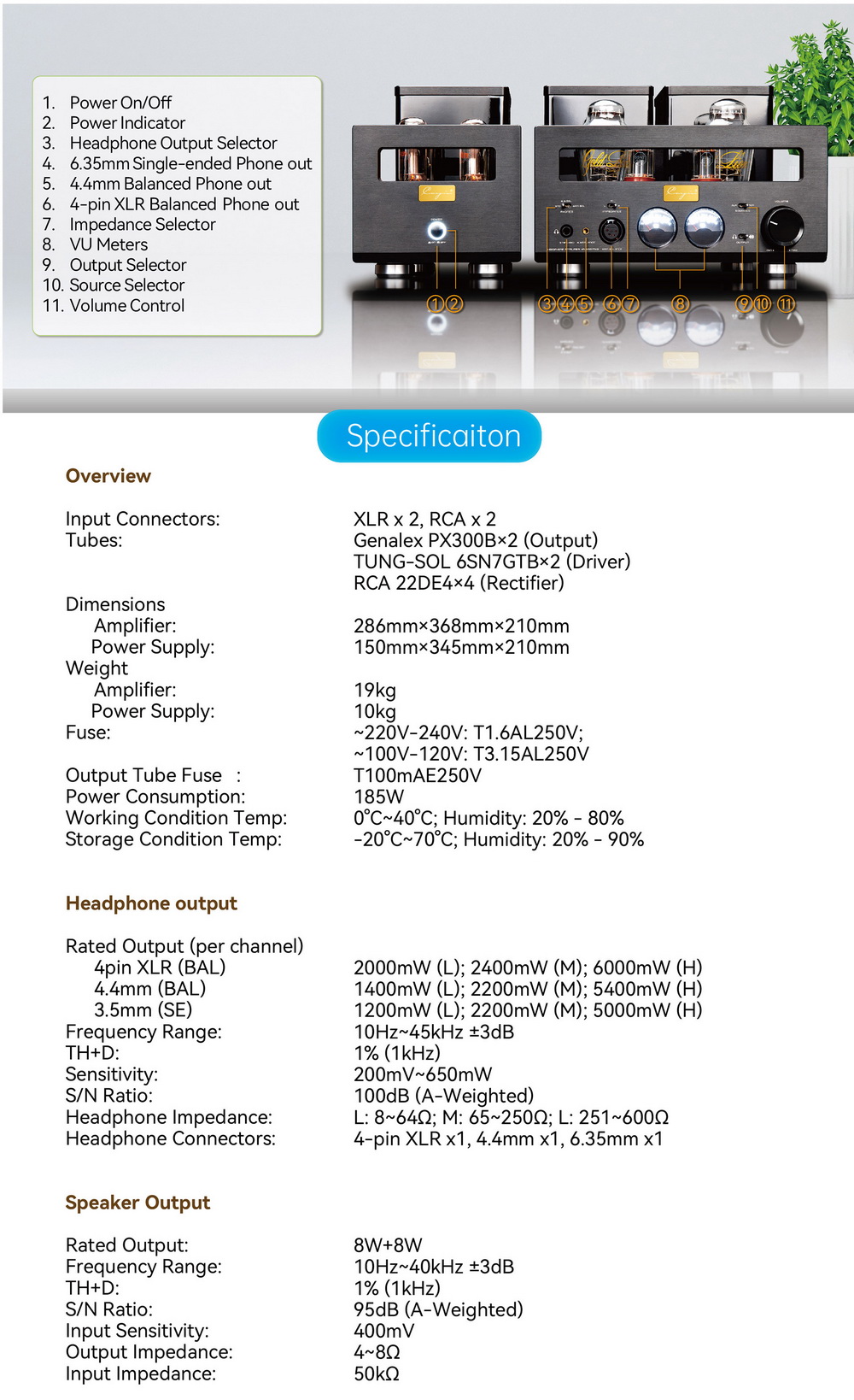 ขาย Cayin HA-300MK2 แอมป์ตั้งโต๊ะหลอดแก้วสูญญากาศ แบบ Direct Heated Triode