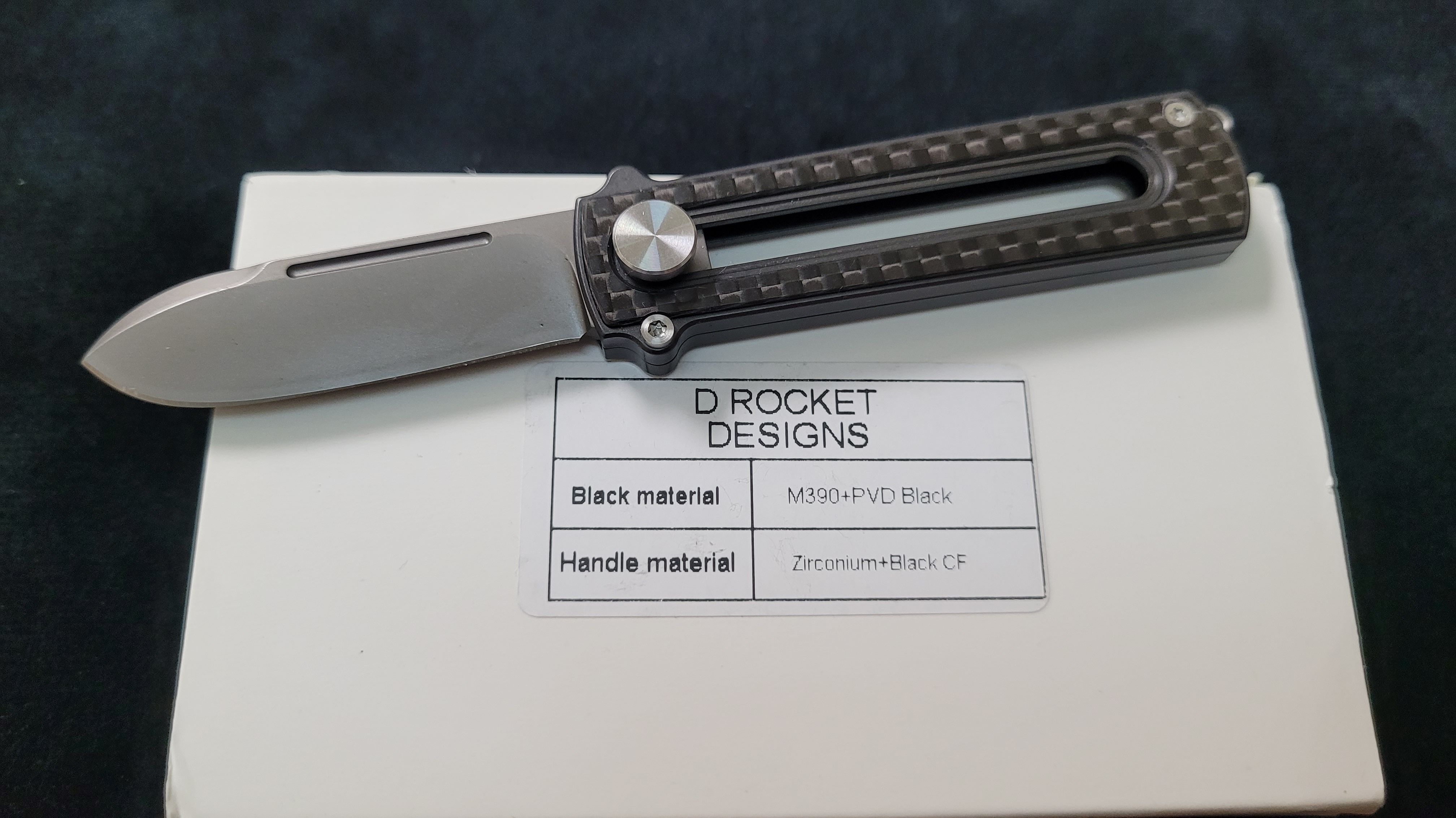 Zr BarloX with M390 Blade-for a short time Dealer's Cost Carbon Fiber DLC Black Blade