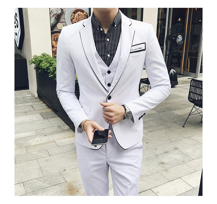 Pre-order ชุดสูทชาย สีขาว เข้ารูป