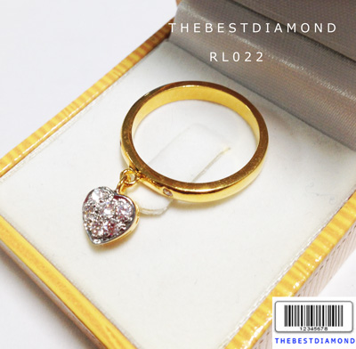 RL022 แหวน2in1 ใส่เป็นแหวน หรือ ห้อยเป็นจี้ ได้ ตรงตุ้งติ้งเป็นรูปหัวใจ น่ารักมากๆๆ คุ้มสุดๆๆ เพชรวิ๊งๆ