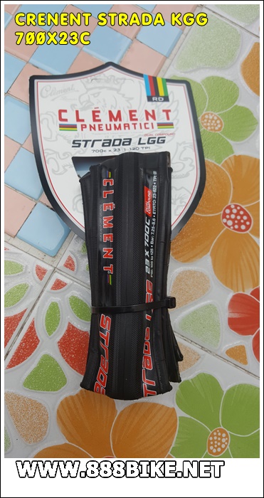 CLEMENT ยางนอก STRADA LGG, 700X23C,700X25C, 120TPI, สีดำ, Made in Taiwan