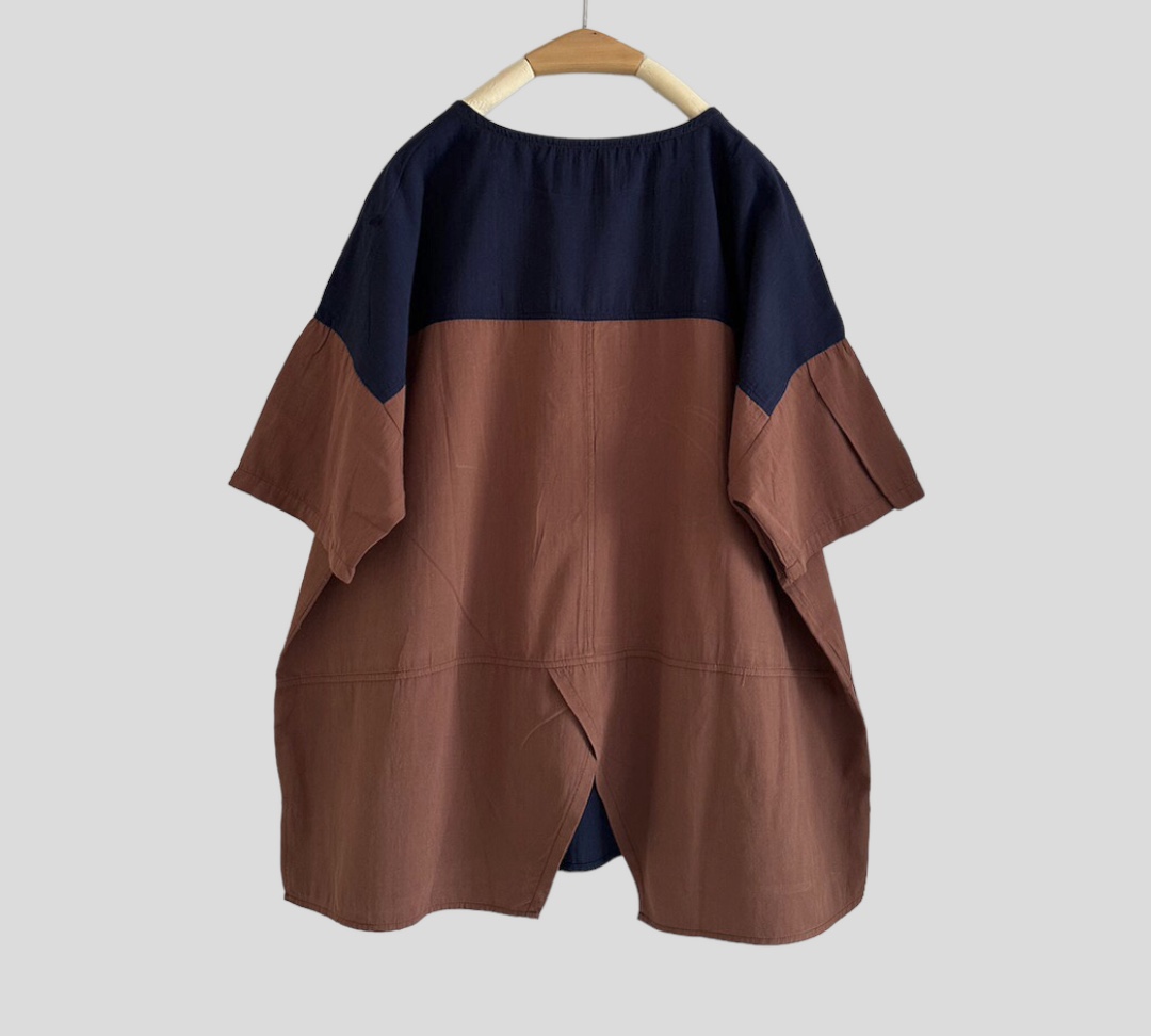 เสื้อผ้าฝ้ายต่อลายปักลายแมว