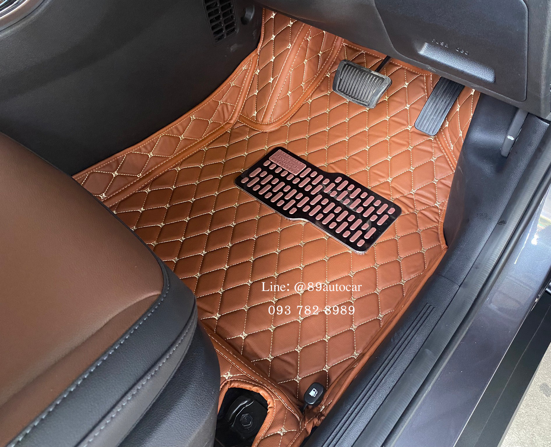 พรมรถ Hyundai Creta 2022 ปูพรม6D สีน้ำตาลเข้ม เต็มคัน