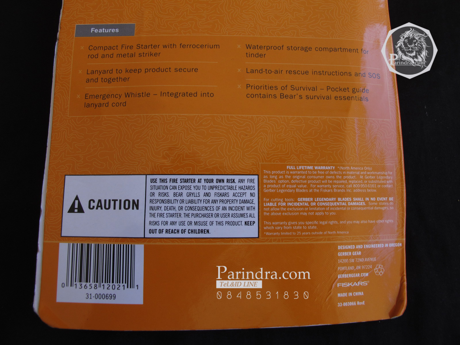 ที่จุดไฟ GERBER Fire Starter ll พกพาง่ายน้ำหนักเบา (OEM)