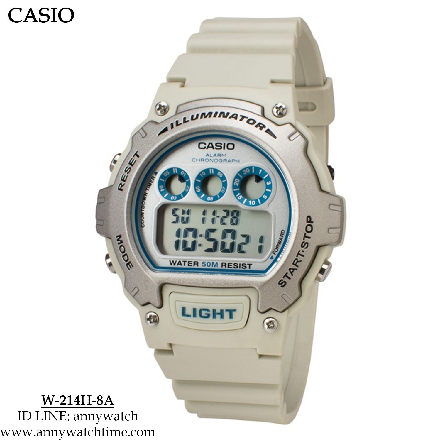 CASIO W-214H-8A