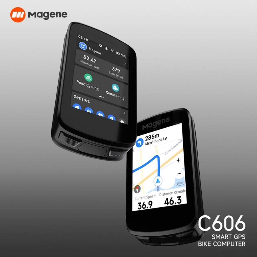 ไมล์จักรยาน Magene รุ่น C606 Smart GPS ส่งผ่านข้อมูล ได้ 3 ระบบทั้ง Wifi, Bluetooth 5.0, ANT+ มีระบบซิงโครไนน์ AGNSS