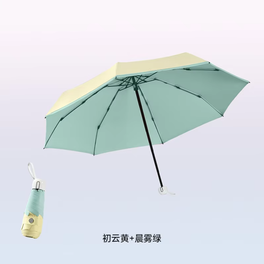 ร่มพับมินิทูโทน 5 ตอน 21 นิ้ว 8 ก้าน รุ่น NQ-153