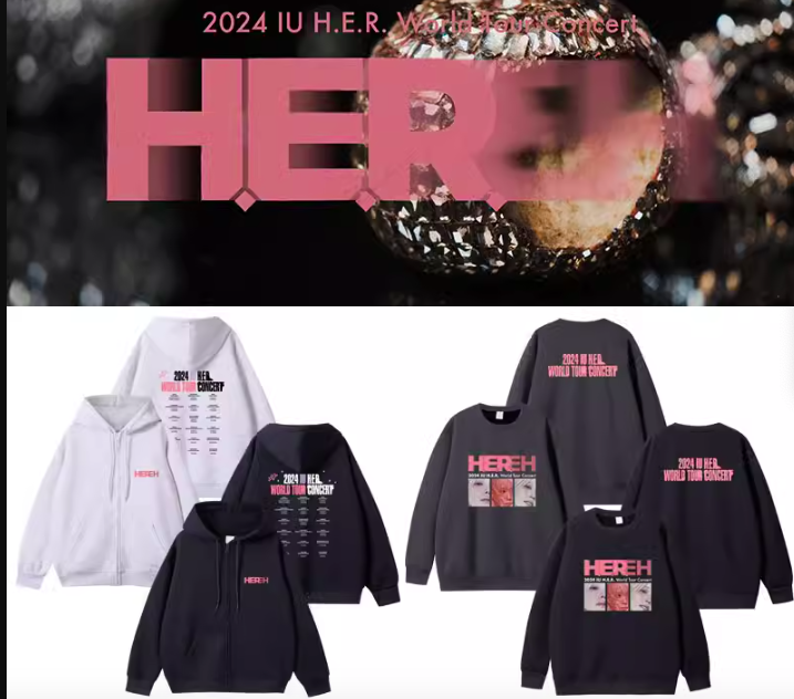 เสื้อฮูดแขนยาว IU 2024 HER (งานเมดคุณภาพดี) รอ 14 - 25 วัน