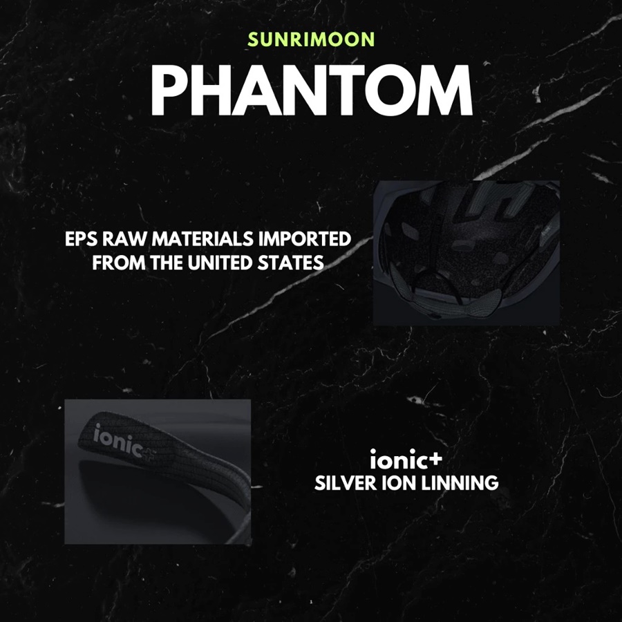 หมวกปั่นจักรยาน SUNRIMOON รุ่น CS-43 PHANTOM M (54-57 ซม.) | หมวกกันน็อคจักรยานพร้อมเทคโนโลยีความปลอดภัย