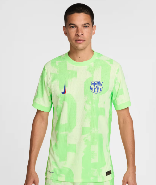 เสื้อบาร์เซโลน่า 2024 2025 ชุดที่3 รุ่นนักเตะ 2024/25 Match Third สีเขียวของแท้