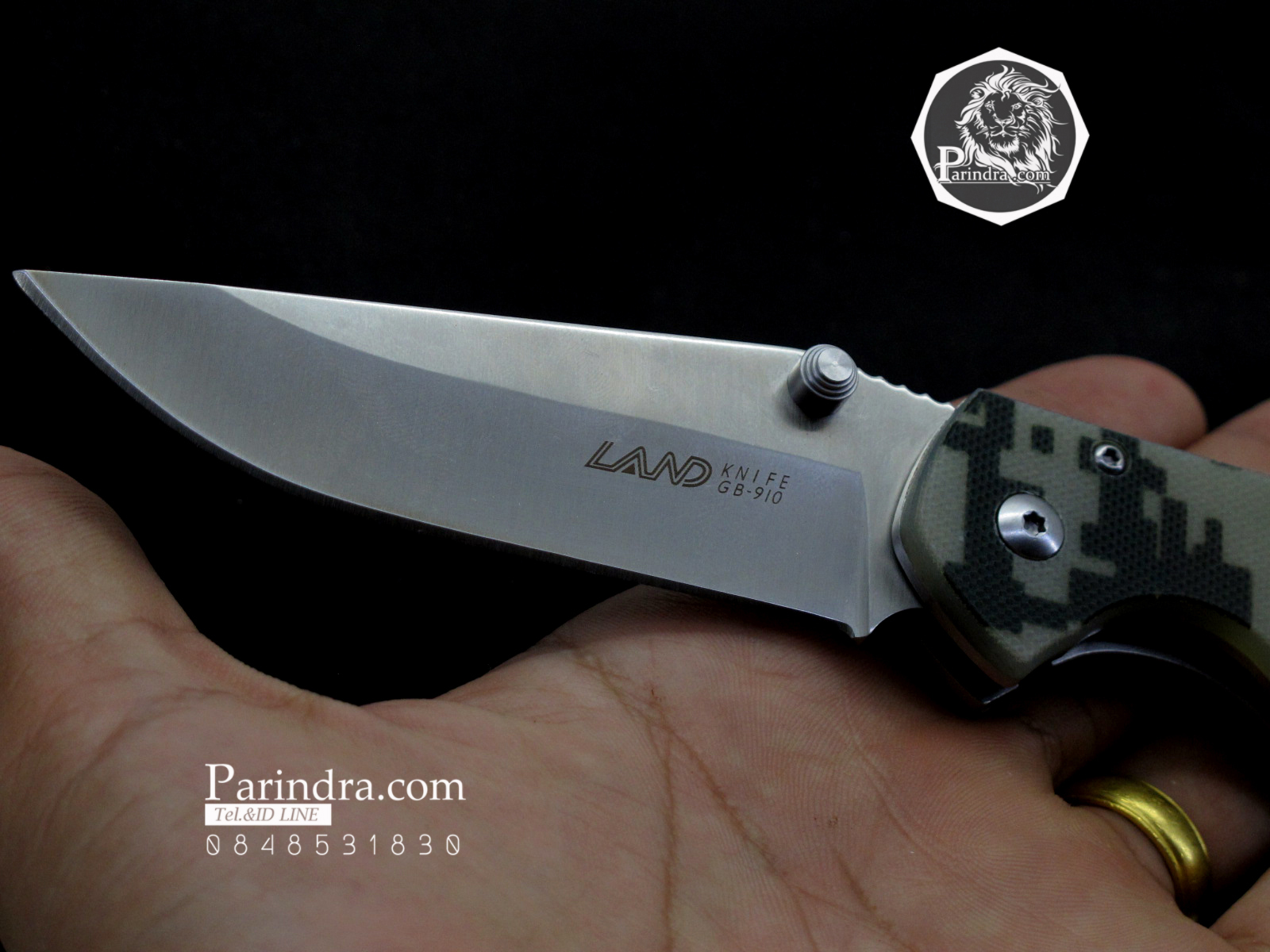 มีดพับ Land Knife GB9-910 ด้ามลายพรางทหาร (ของแท้) สวยงาม แกร่ง ทนทาน