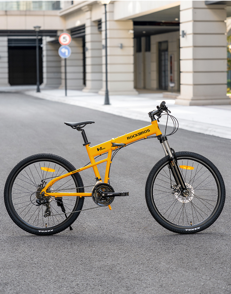 ROCKBROS SGD Folding Mountain Bike, Aluminum Alloy Frame, 26" Wheelset, 24 Speed