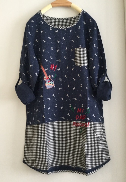 เสื้อผ้าฝ้ายนุ่มปักลายแขนพับได้ค่ะ