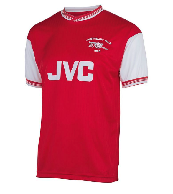 เสื้ออาร์เซนอลย้อนยุค 1985 เซนเทนนารี่ ฉลองครบรอบ 100 ปีอาร์เซนอล Arsenal 1985 Centenary Shirt ของแท้