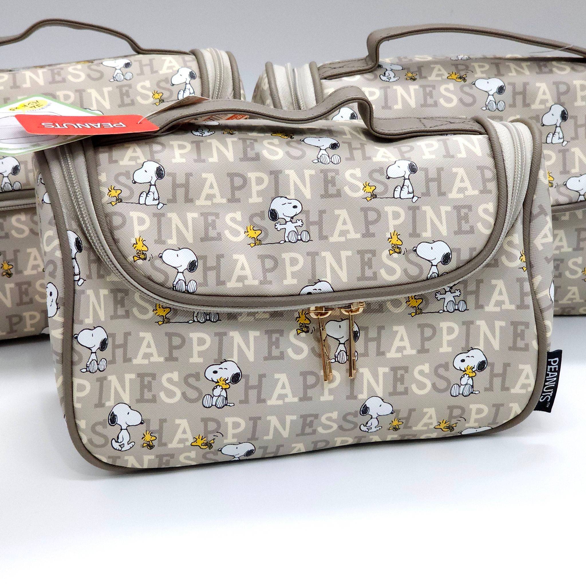 Snoopy Peanuts กระเป๋าเครื่องสำอาง จากญี่ปุ่น ขนาด 25*15*15 cm ลิขสิทธิ์แท้ Sanrio