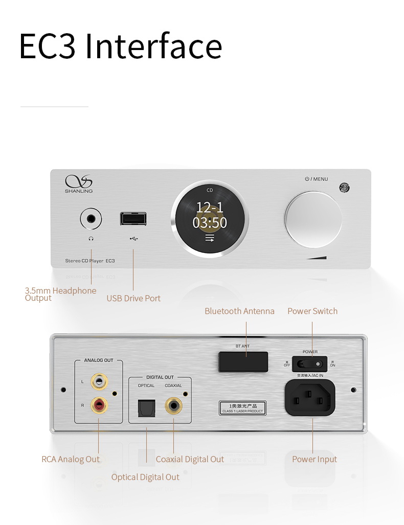 [PreOrder เท่านั้น] Shanling EC3 เครื่องเล่น CD ตั้งโต๊ะ ระดับเรือธง ประกันศูนย์ไทย