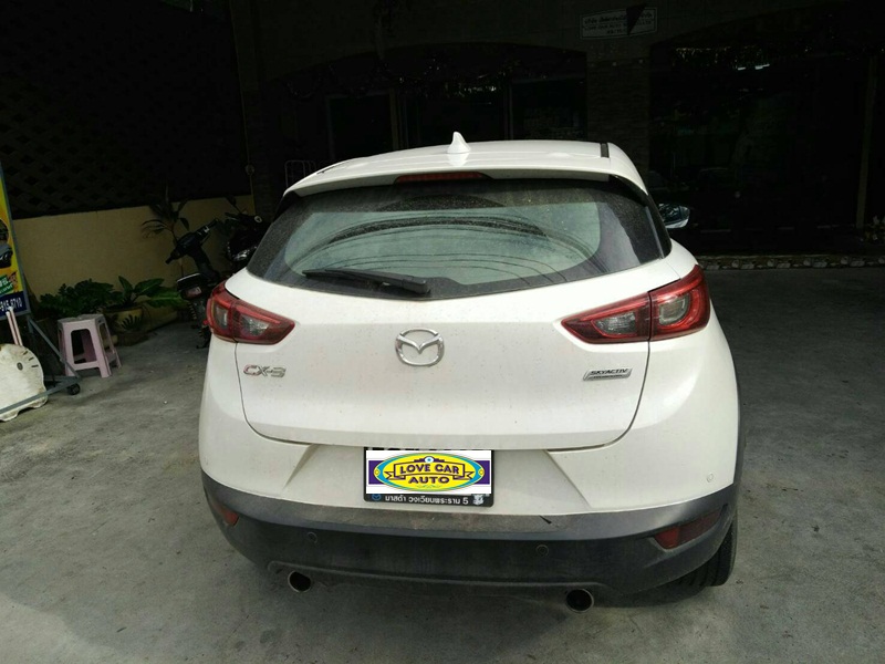 ขายยางปูพื้นรถเข้ารูป Mazda CX-3 ลายกระดุมสีเทาขอบชมพู