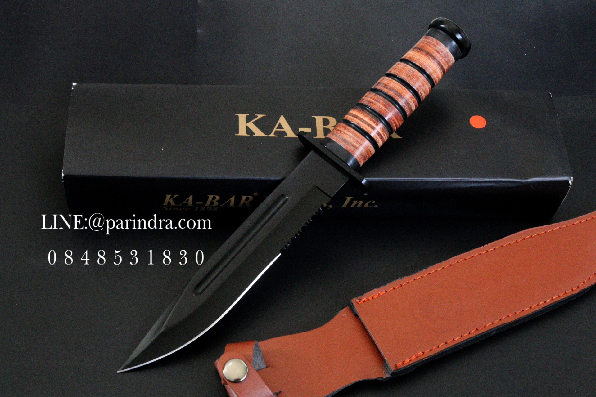 มีดเดินป่าใบตาย KA-BAR ใบตายสีดำ (OEM)