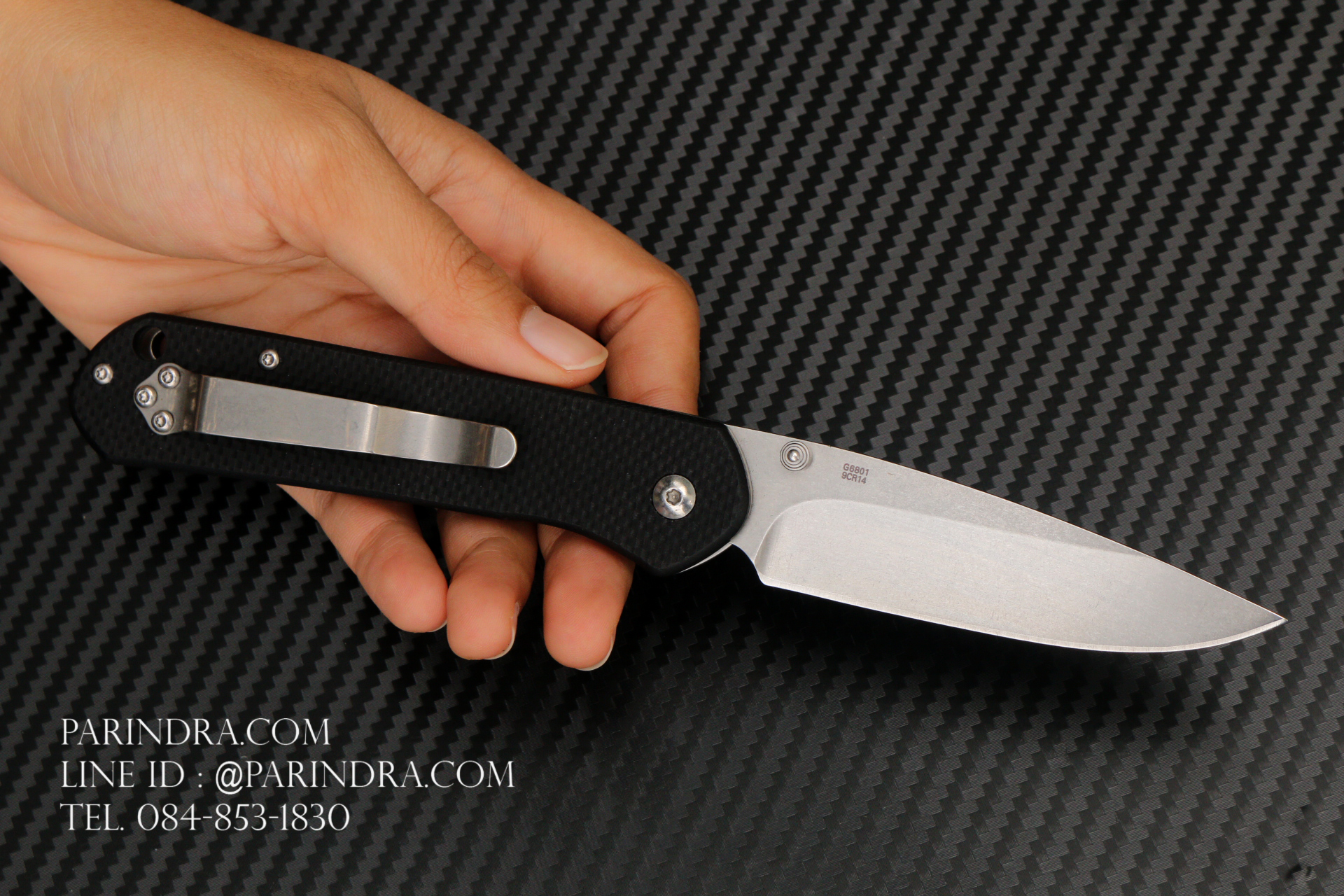 มีดพับ Ganzo กานโซ่ รุ่น G6801-BK สีดำ ของแท้ 100%