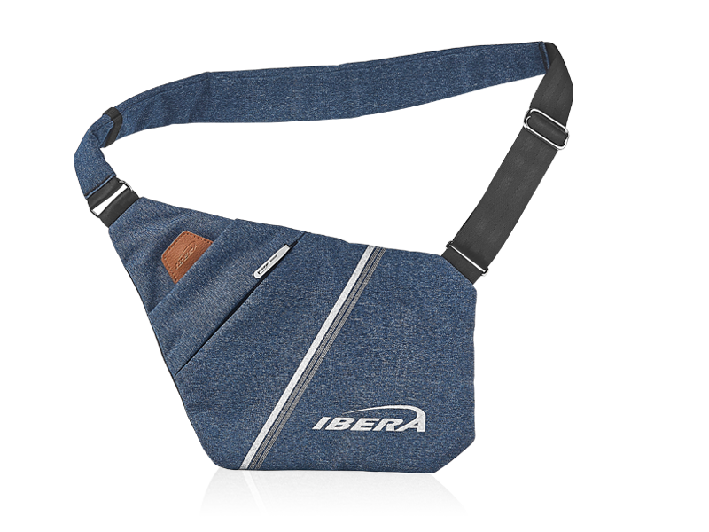กระเป๋าคาดอก IBERA Slimline Sling Bag : IB-SF1 ความจุ 1.5ลิตร ( เทา-เงิน / น้ำเงิน / ดำ )