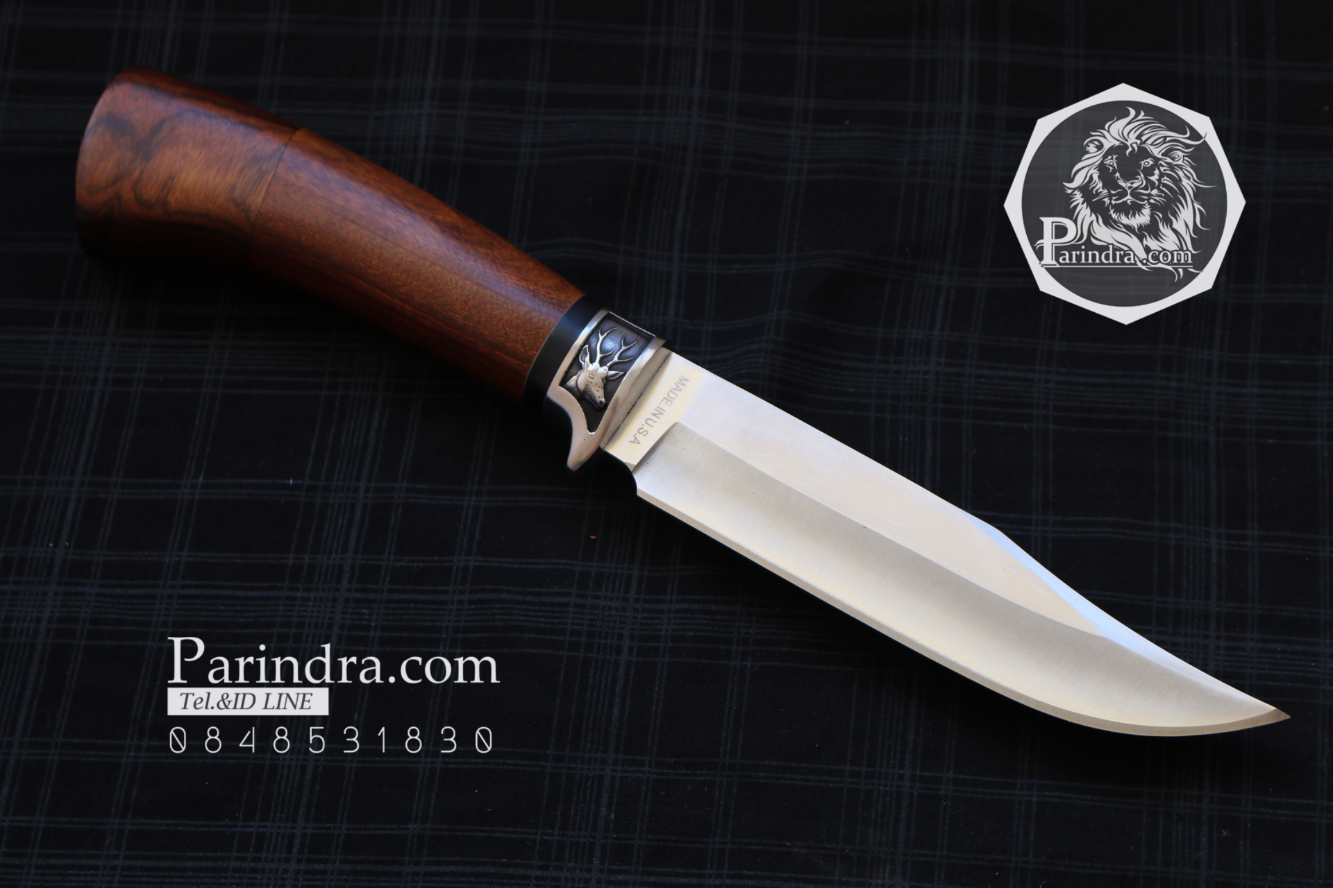 มีด Columbia A3172 ด้ามไม้คลาสสิค ขนาด 11 นิ้ว การ์ดลายกวาง