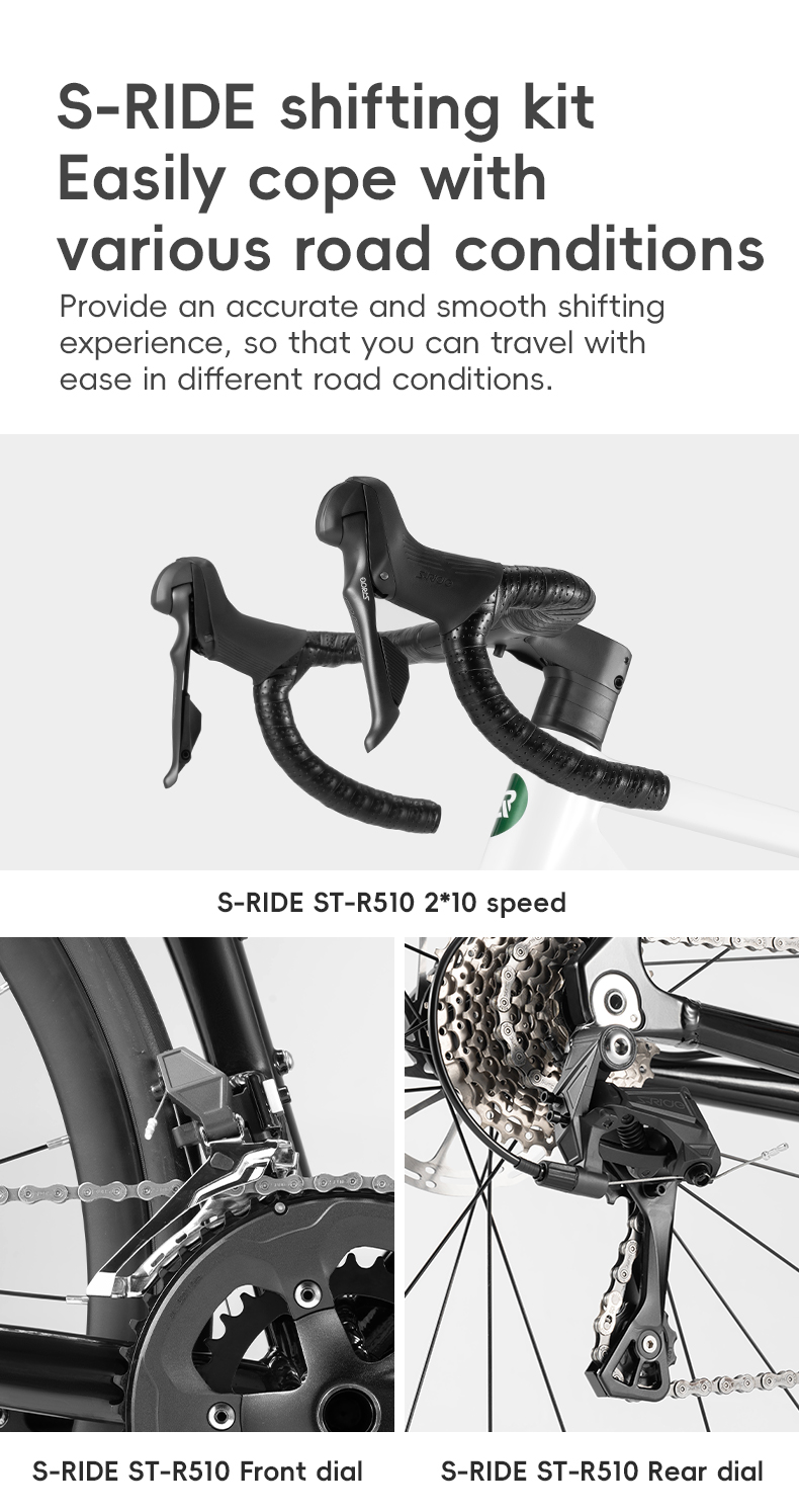 ROCKBROS GALE W3 จักรยานเสือหมอบ 20 สปีด 700C | เบรกน้ำมัน น้ำหนักเบา 11.25 กก. | ปี 2025