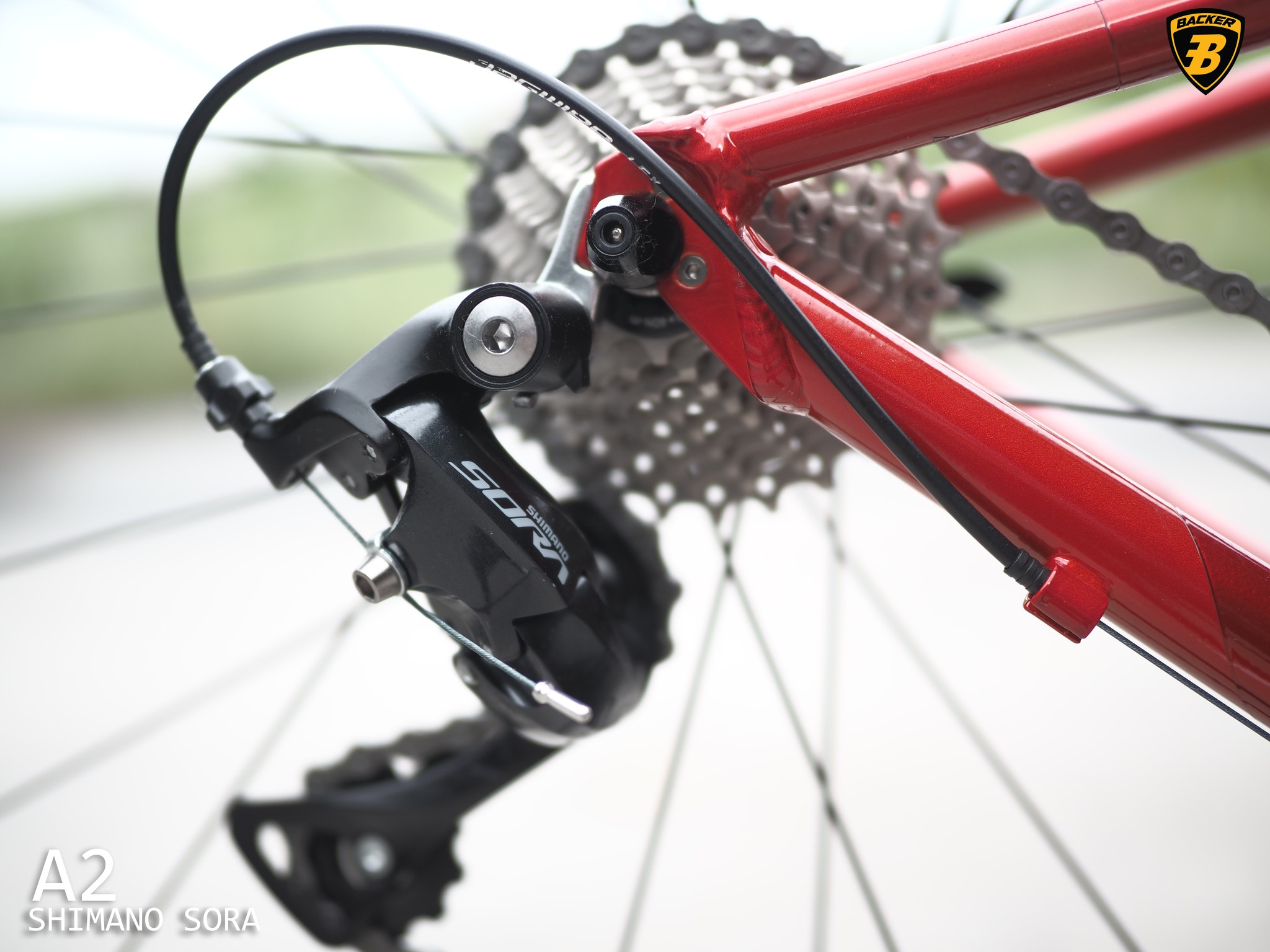 จักรยานเสือหมอบ BACKER A2 เกียร์ Shimano Sora 2*9 สปีด, เฟรมอลู ตะเกียบคาร์บอน ล้อ 700C ปี 2022