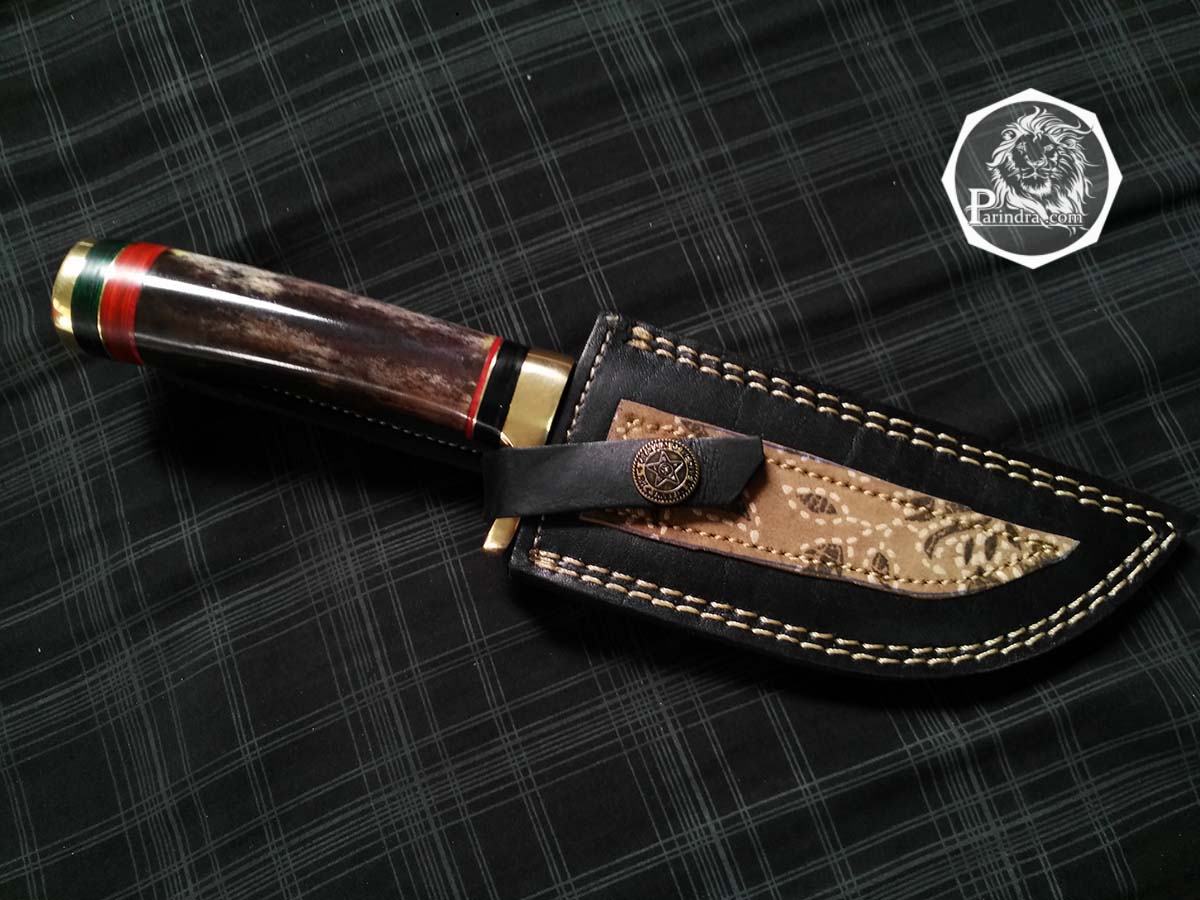 มีดดามัสกัส (Damascus) ด้ามกระดูกอูฐ (Camel Bone) ขนาด 9.4 นิ้ว 512 Layer นำเข้าจาก ปากีสถาน DPK002