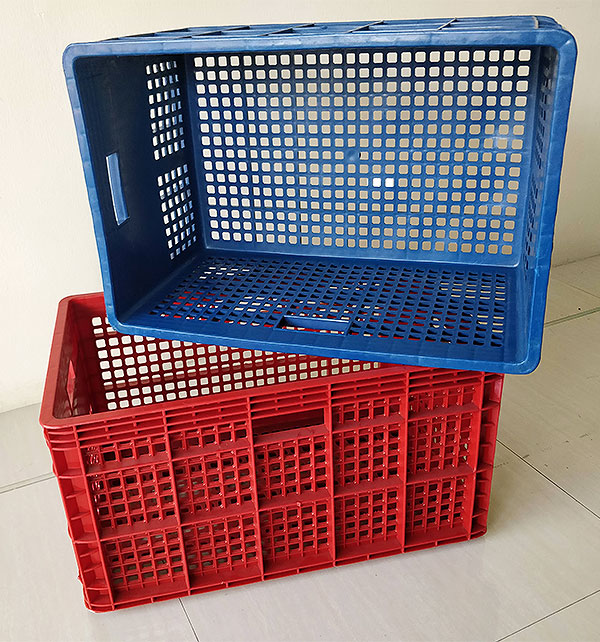 NO.426 ลังพลาสติกโปร่ง EXT. 37.0 x 55.5 x 30.5. HDPE (@60ใบ140/ใบ)